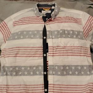 Boys patriotic button down